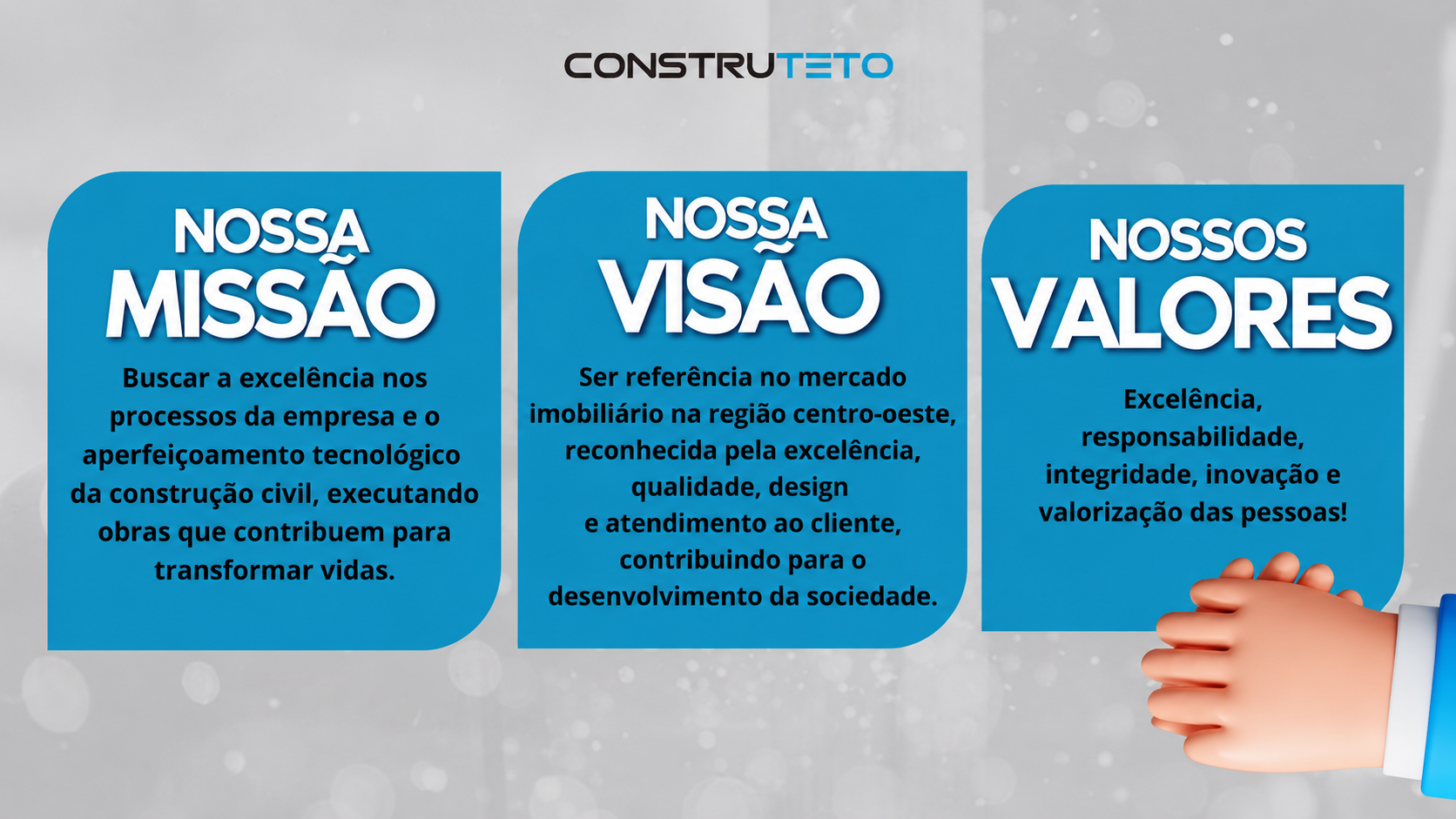 Missão, Visão e Valores da Construteto
